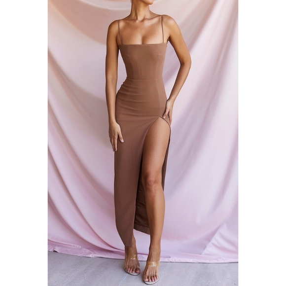 HOUSE OF CB Jaida Dress Toast M Medium - Picture 6 of 13